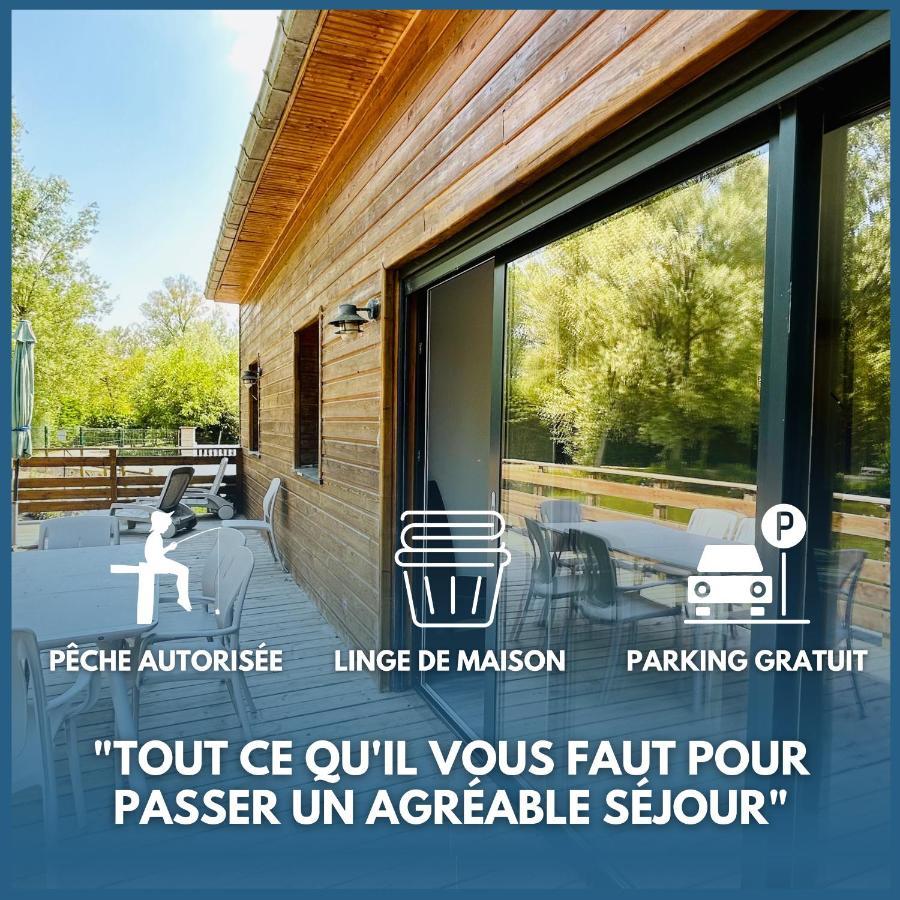 Chalet avec terrasse sur pilotis vue sur l'étang Rue  Esterno foto